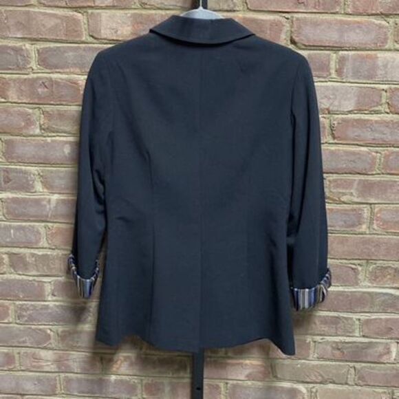 Larry Levine Stretch Black Blazer Size Small New - Picture 3 of 5